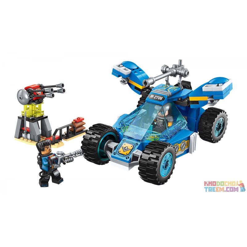 Enlighten 2706 Qman 2706 non  XE TRINH SÁT VŨ TRANG bộ đồ chơi xếp lắp ráp ghép mô hình The High-Tech Era Kỷ Nguyên Công Nghệ Cao 191 khối