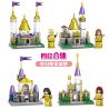 Kazi KY98709 98709 non  LÂU ĐÀI VÀNG TƯỞNG TƯỢNG BỐN TRONG MỘT bộ đồ chơi xếp lắp ráp ghép mô hình  Các Bạn Gái