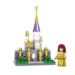 Kazi KY98709 98709 non  LÂU ĐÀI VÀNG TƯỞNG TƯỢNG BỐN TRONG MỘT bộ đồ chơi xếp lắp ráp ghép mô hình  Các Bạn Gái