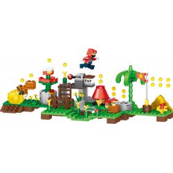 LELE 33138 33138-1 33138-2 33138-3 33138-4 Xếp hình kiểu Lego MINECRAFT Super Mario 4 Scenery Edition Phiên Bản Kết Hợp Cảnh Super Mario 4 gồm 4 hộp nhỏ 274 khối