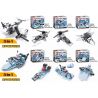 SEMBO 11517 11518 11519 non  4 CỖ XE KẾT HỢP TRONG 1 bộ đồ chơi xếp lắp ráp ghép mô hình Black Gold Cuộc Chiến Vàng Đen 79 khối