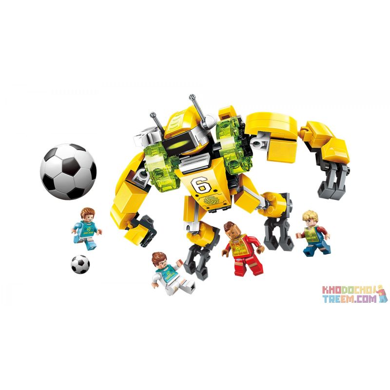 Enlighten 3001 Qman 3001 non  BẢO VỆ KHU VỰC CẤM bộ đồ chơi xếp lắp ráp ghép mô hình Transformers SUPER SOCCER Robot Đại Chiến Người Máy Biến Hình 147 khối