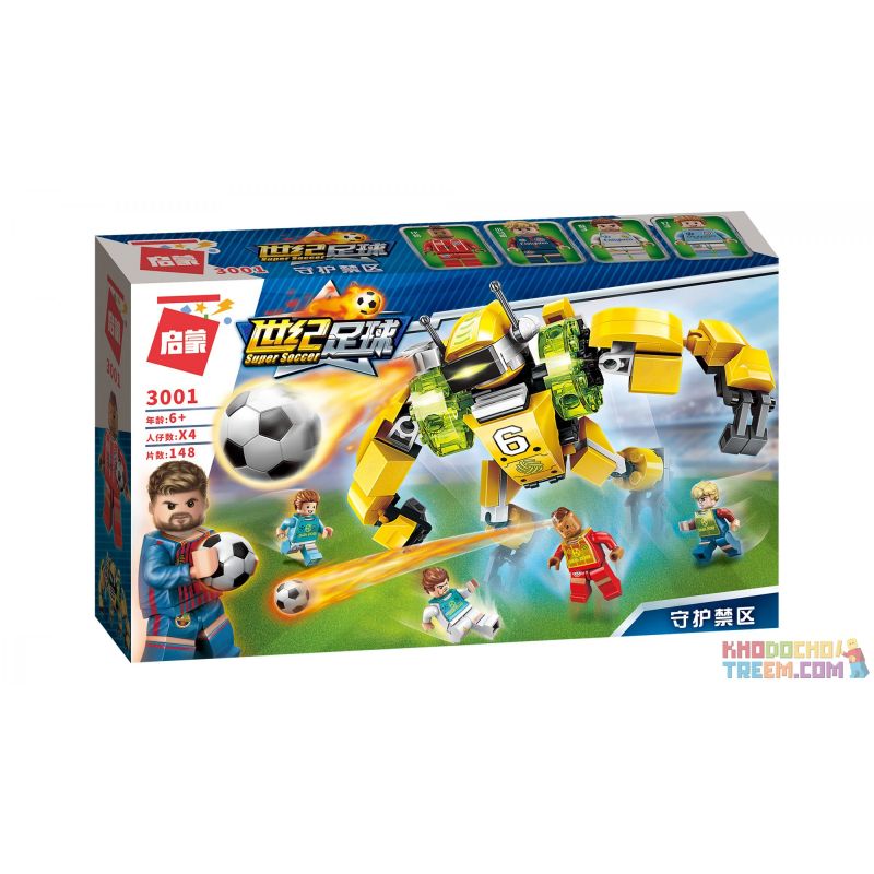 Enlighten 3001 Qman 3001 non  BẢO VỆ KHU VỰC CẤM bộ đồ chơi xếp lắp ráp ghép mô hình Transformers SUPER SOCCER Robot Đại Chiến Người Máy Biến Hình 147 khối