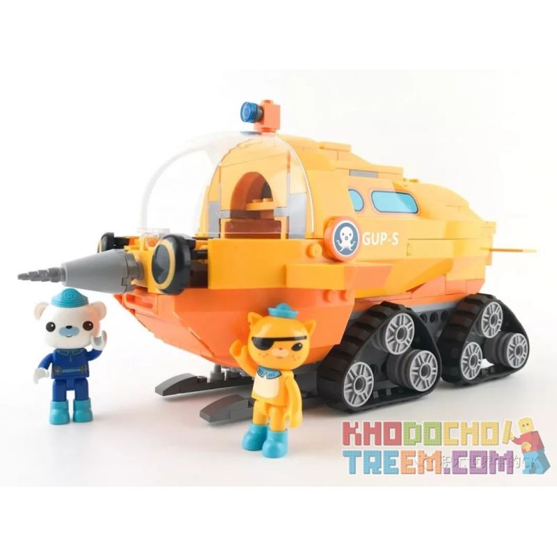 Enlighten 3704 Qman 3704 non  THUYỀN KỲ LÂN BIỂN bộ đồ chơi xếp lắp ráp ghép mô hình Octonauts Thám Hiểm Đại Dương 275 khối
