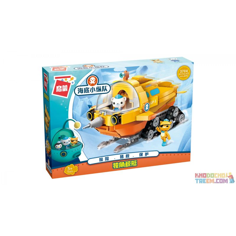 Enlighten 3704 Qman 3704 non  THUYỀN KỲ LÂN BIỂN bộ đồ chơi xếp lắp ráp ghép mô hình Octonauts Thám Hiểm Đại Dương 275 khối