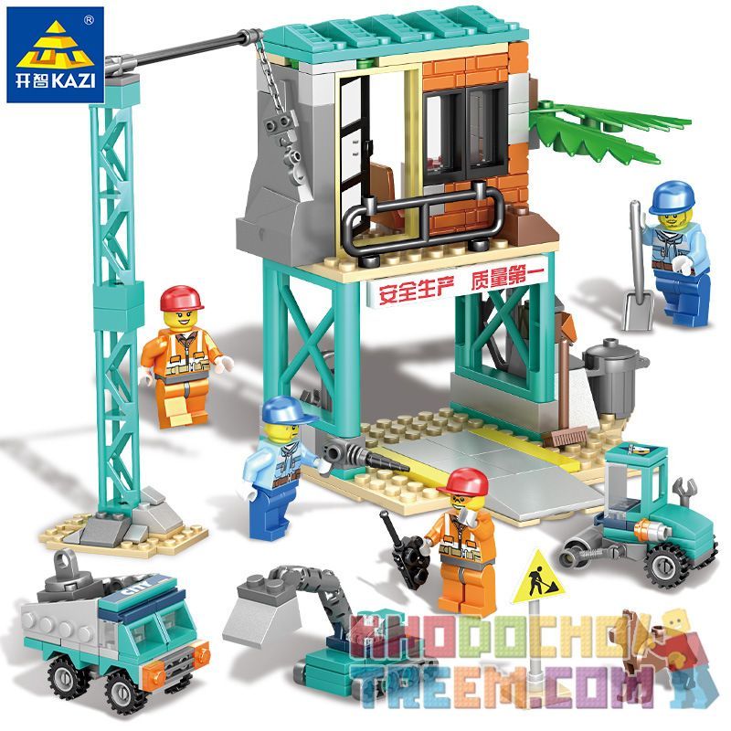 Kazi KY80457 80457 non Lego TRỤ SỞ DỰ ÁN ĐỊA ĐIỂM XÂY DỰNG PHÁ DỠ NHÀ KÍNH KHO BẢO TRÌ bộ đồ chơi xếp lắp ráp ghép mô hình City CONSTRUCTION Thành Phố 314 khối