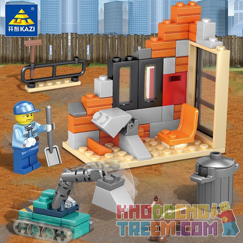 Kazi KY80457 80457 non  TRỤ SỞ DỰ ÁN ĐỊA ĐIỂM XÂY DỰNG PHÁ DỠ NHÀ KÍNH KHO BẢO TRÌ bộ đồ chơi xếp lắp ráp ghép mô hình City CONSTRUCTION Thành Phố 314 khối