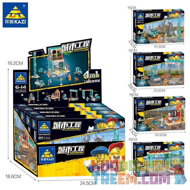 Kazi KY80457 80457 non  TRỤ SỞ DỰ ÁN ĐỊA ĐIỂM XÂY DỰNG PHÁ DỠ NHÀ KÍNH KHO BẢO TRÌ bộ đồ chơi xếp lắp ráp ghép mô hình City CONSTRUCTION Thành Phố 314 khối