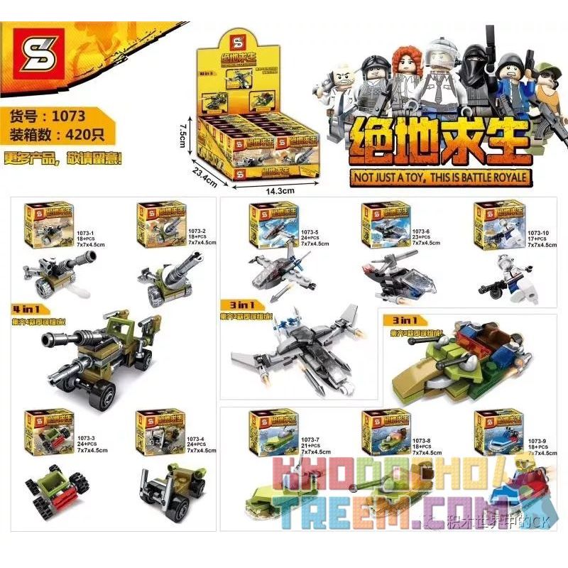 SHENG YUAN SY 1073 non Lego MANG THEO 10 KẾT HỢP bộ đồ chơi xếp lắp ráp ghép mô hình Movie & Game Phim Và Trò Chơi 205 khối