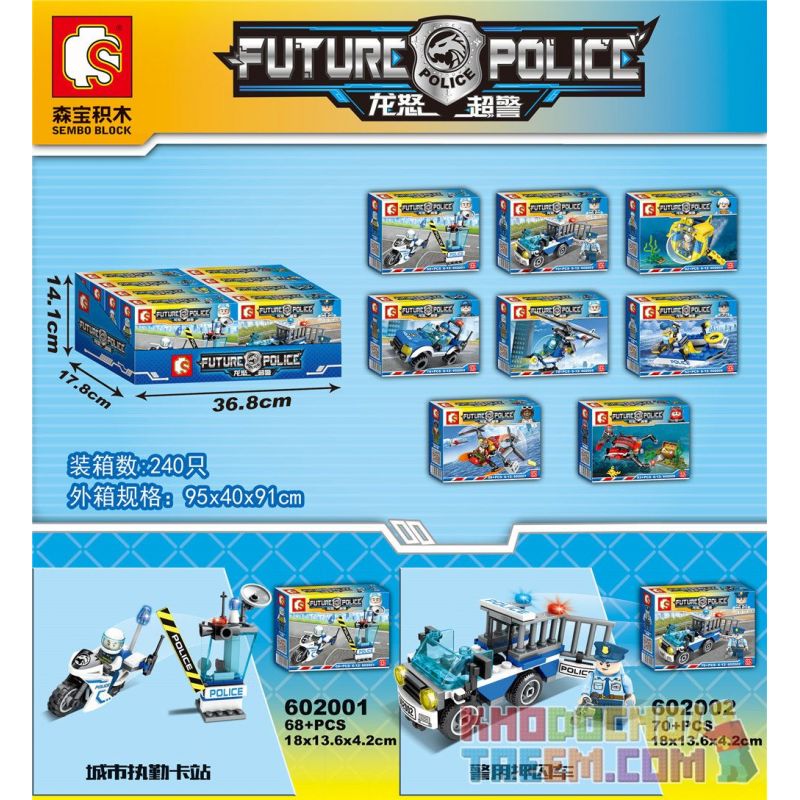 SHENG YUAN SY 602005 non Lego CẢNH SÁT TUẦN TRA BẮN TRỰC THĂNG bộ đồ chơi xếp lắp ráp ghép mô hình Future Police Cảnh Sát Tương Lai 78 khối