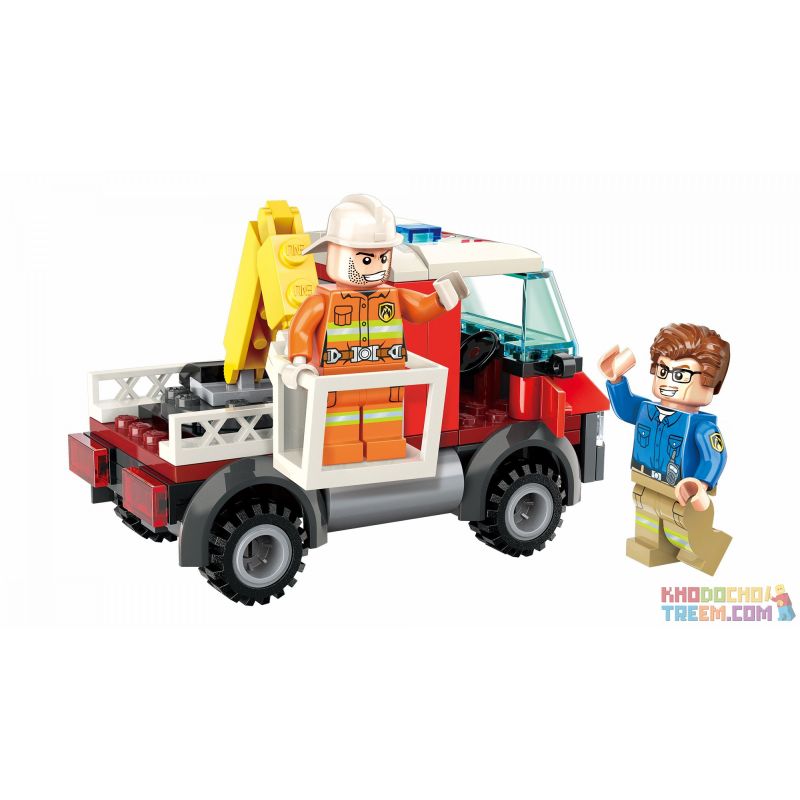 Enlighten 2802 Qman 2802 non Lego ĐỘI CỨU HỎA ĐƯỢC ĐIỀU ĐỘNG bộ đồ chơi xếp lắp ráp ghép mô hình Fire Rescure FIRERESCUE 112 khối
