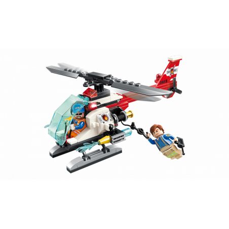 Enlighten 2803 Qman 2803 non  MÁY BAY CỨU HỘ TIÊN PHONG bộ đồ chơi xếp lắp ráp ghép mô hình Fire Rescure FIRERESCUE Cứu Hỏa 117 khối