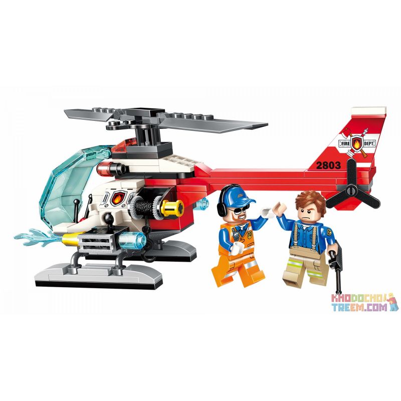 Enlighten 2803 Qman 2803 non  MÁY BAY CỨU HỘ TIÊN PHONG bộ đồ chơi xếp lắp ráp ghép mô hình Fire Rescure FIRERESCUE Cứu Hỏa 117 khối