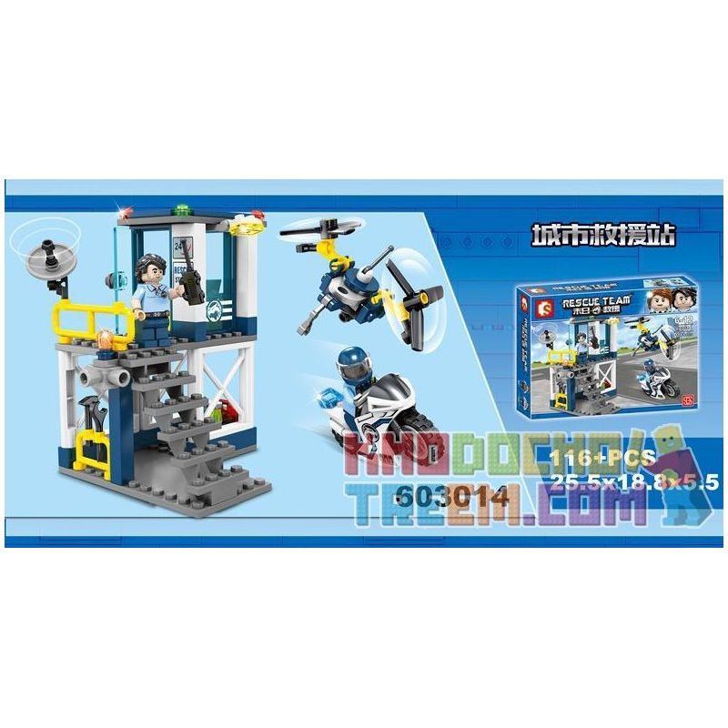 SEMBO 603013 non Lego NGUỒN CUNG CẤP CHO SA MẠC bộ đồ chơi xếp lắp ráp ghép mô hình Rescue Team Đội Cứu Hộ 146 khối