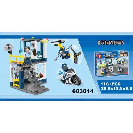 SEMBO 603013 non  NGUỒN CUNG CẤP CHO SA MẠC bộ đồ chơi xếp lắp ráp ghép mô hình Rescue Team Đội Cứu Hộ 146 khối