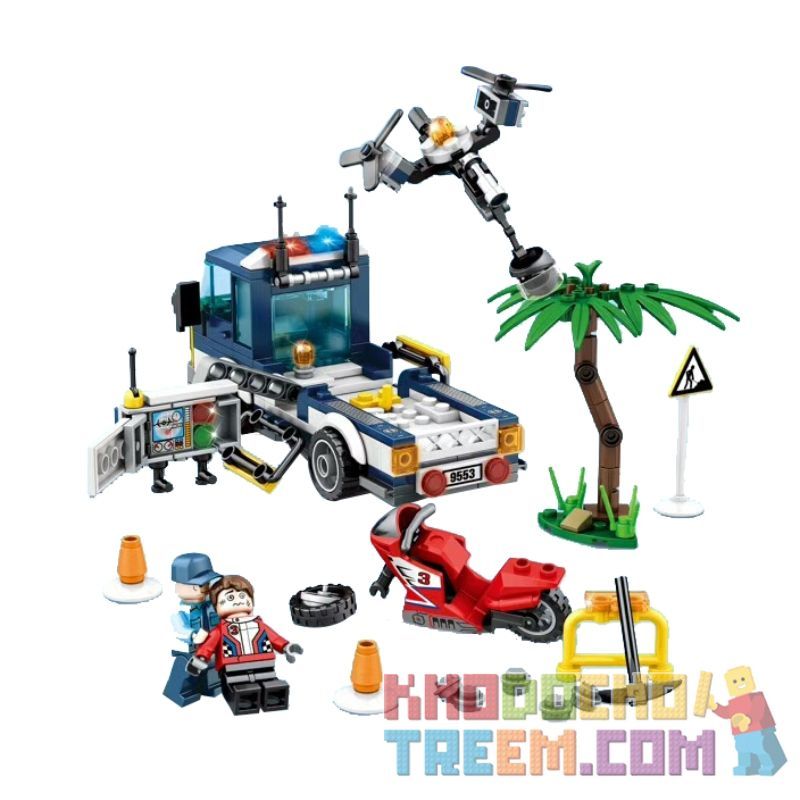 SHENG YUAN SY SD9553 9553 non Lego XE ĐẦU KÉO CỨU HỘ HIỆN TRƯỜNG VỤ TAI NẠN bộ đồ chơi xếp lắp ráp ghép mô hình Rescue Team Đội Cứu Hộ 248 khối
