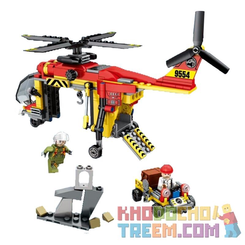SEMBO SD9554 9554 non Lego TRỰC THĂNG VẬN TẢI CỨU HỘ PHÁT HIỆN KHU VỰC THIÊN TAI TÌM KIẾM NẠN bộ đồ chơi xếp lắp ráp ghép mô hình Rescue Team Đội Cứu Hộ 212 khối