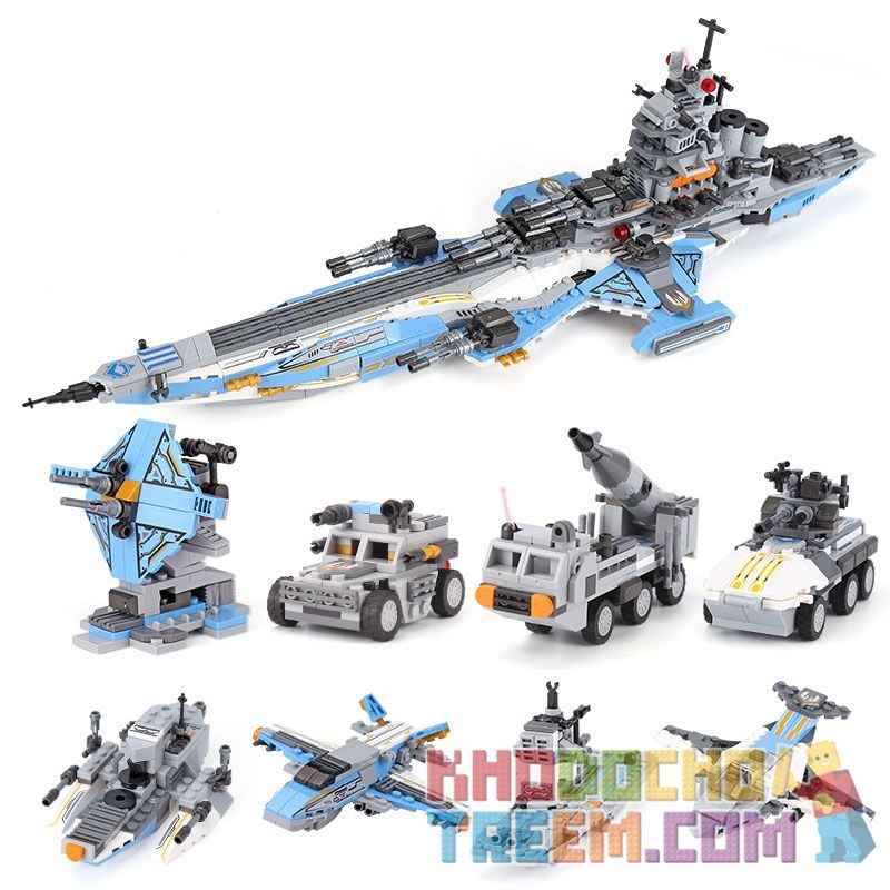 XINGBAO XB-13001 13001 XB13001 non Lego SIÊU TÀU VŨ TRỤ 8 TỔ HỢP bộ đồ chơi xếp lắp ráp ghép mô hình Military Army SUPER BATTLESHIP Quân Sự Bộ Đội