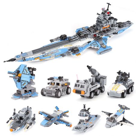 XINGBAO XB-13001 13001 XB13001 non  SIÊU TÀU VŨ TRỤ 8 TỔ HỢP bộ đồ chơi xếp lắp ráp ghép mô hình Military Army SUPER BATTLESHIP Quân Sự Bộ Đội