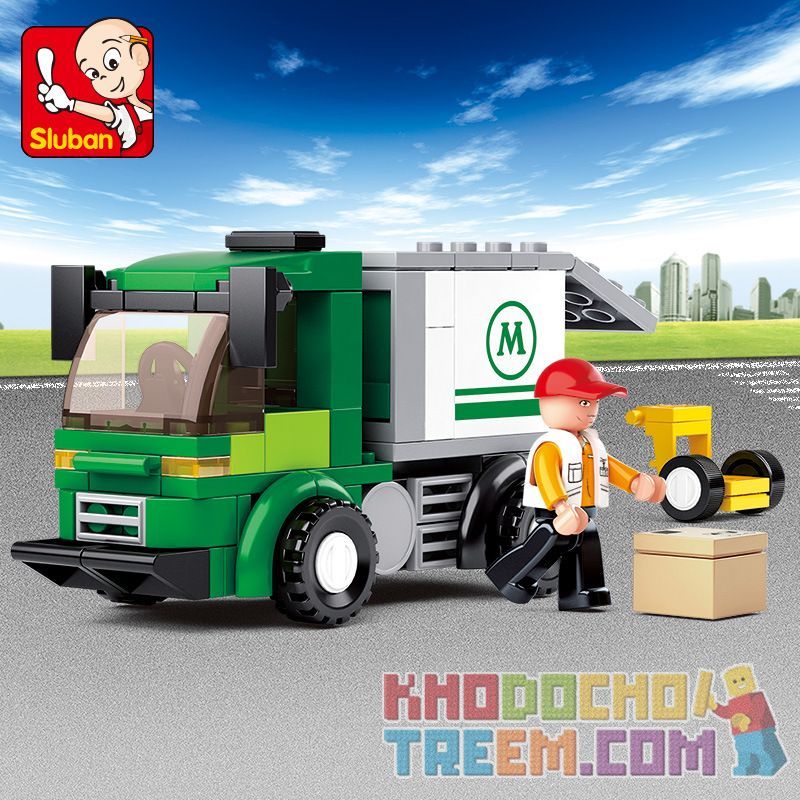 SLUBAN M38-B0368 B0368 0368 M38B0368 38-B0368 non  XE VAN NHỎ bộ đồ chơi xếp lắp ráp ghép mô hình City AVIATION Thành Phố 121 khối