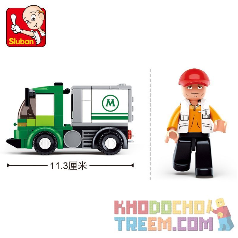 SLUBAN M38-B0368 B0368 0368 M38B0368 38-B0368 non  XE VAN NHỎ bộ đồ chơi xếp lắp ráp ghép mô hình City AVIATION Thành Phố 121 khối