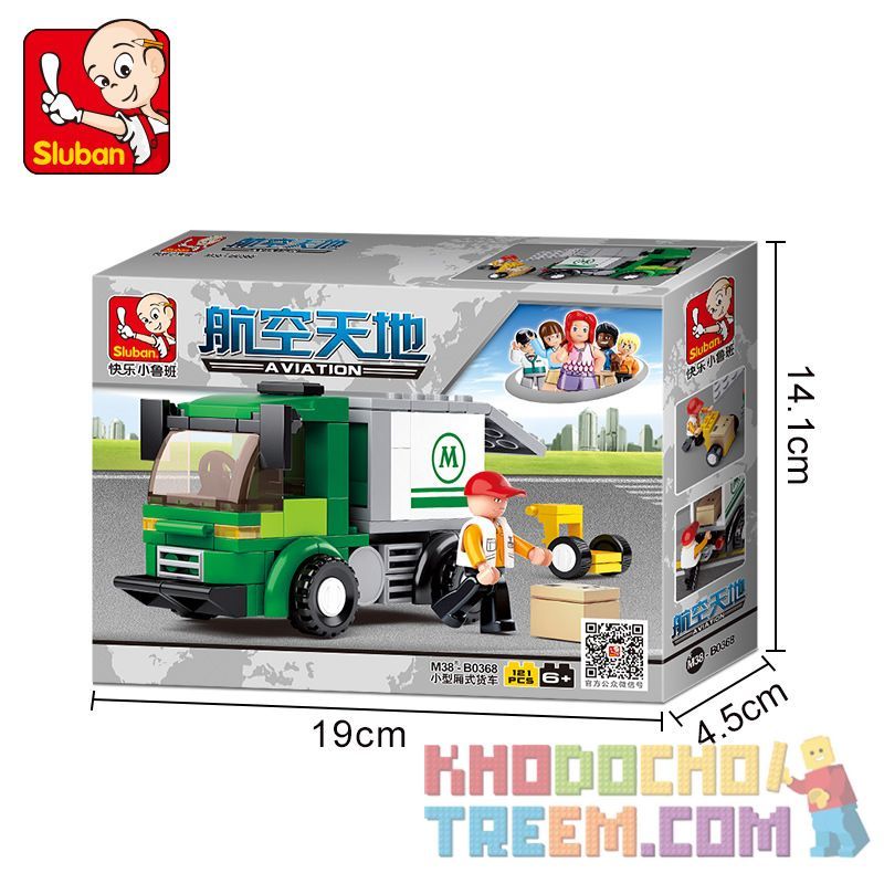 SLUBAN M38-B0368 B0368 0368 M38B0368 38-B0368 non  XE VAN NHỎ bộ đồ chơi xếp lắp ráp ghép mô hình City AVIATION Thành Phố 121 khối