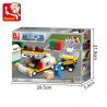 SLUBAN M38-B0369 B0369 0369 M38B0369 38-B0369 non  XE CHUYỂN HÀNH LÝ bộ đồ chơi xếp lắp ráp ghép mô hình City AVIATION Thành Phố 222 khối