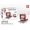 SEMBO WEKKI VIGGI SD6601 6601 non  CỬA HÀNG KEM HAAGEN-DAZS bộ đồ chơi xếp lắp ráp ghép mô hình Mini Modular SEMBO BLOCK HAAGENDAZS ICE-CREAM Đường Phố Thu Nhỏ 80 khối