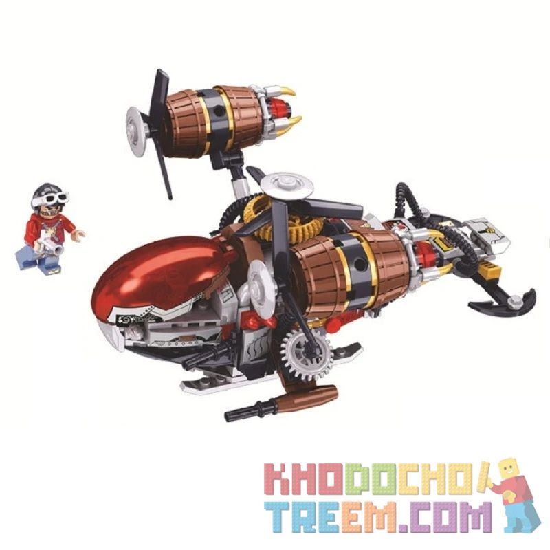 Winner 8046 non Lego PHI THUYỀN bộ đồ chơi xếp lắp ráp ghép mô hình The Age Of Steam STEAMAGE THE FIGHTER Thời Đại Hơi Nước 237 khối