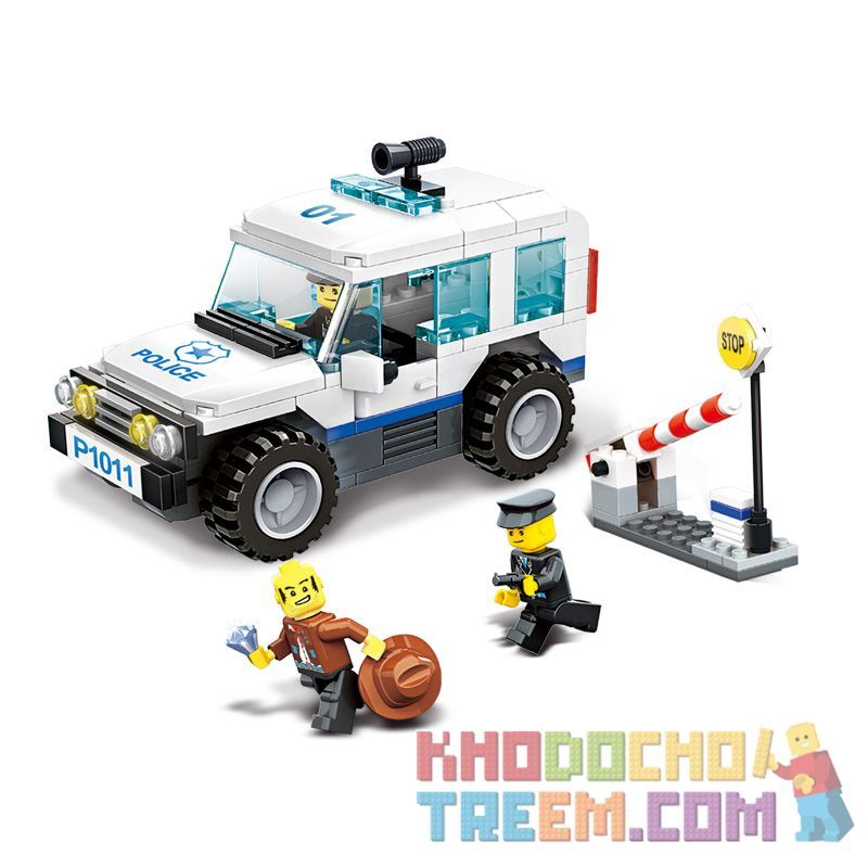 WANGE DR.LUCK 51011 non Lego XE TUẦN TRA CẢNH SÁT bộ đồ chơi xếp lắp ráp ghép mô hình City POLICE Thành Phố 217 khối