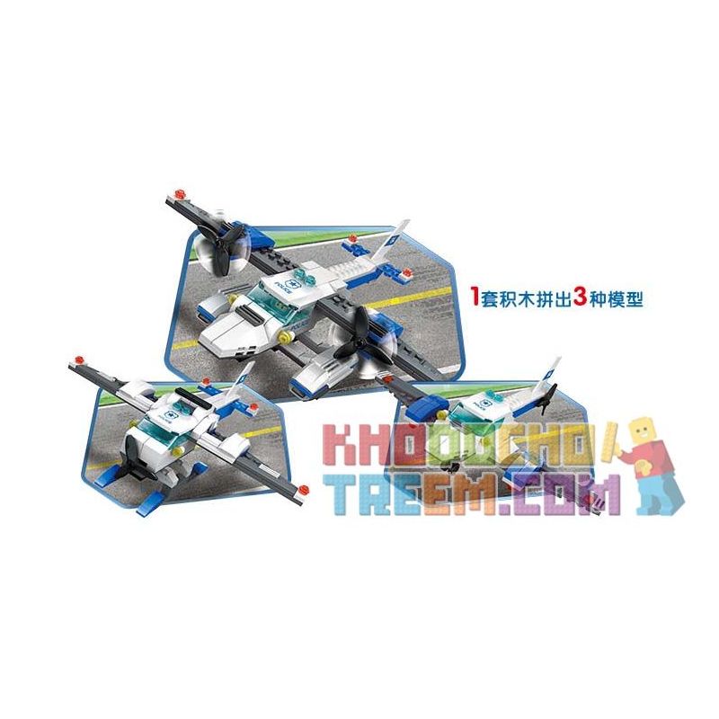 WANGE DR.LUCK 51014 non  MÁY BAY TUẦN DUYÊN bộ đồ chơi xếp lắp ráp ghép mô hình City POLICE Thành Phố 174 khối