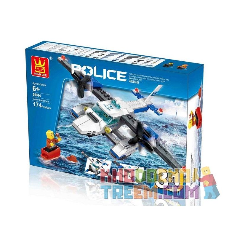 WANGE DR.LUCK 51014 non  MÁY BAY TUẦN DUYÊN bộ đồ chơi xếp lắp ráp ghép mô hình City POLICE Thành Phố 174 khối