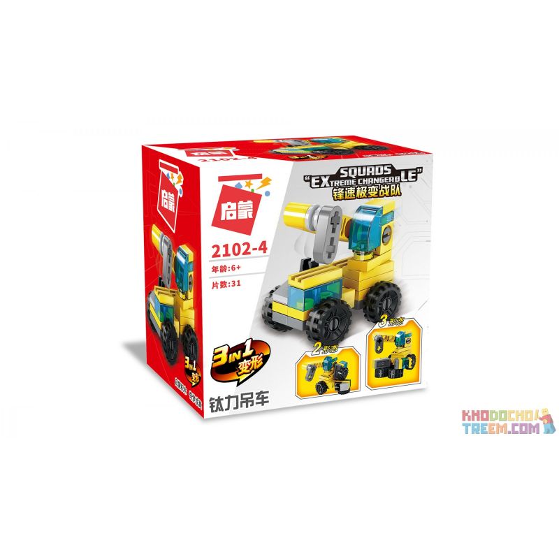 Enlighten 2102 Qman 2102 non  TỐC ĐỘ PHÍA TRƯỚC CỰC KỲ THAY ĐỔI ĐỘI 10 PHONG CÁCH bộ đồ chơi xếp lắp ráp ghép mô hình Creator SQUADS EXTREME CHANGERBLE Sáng Tạo 278 khối