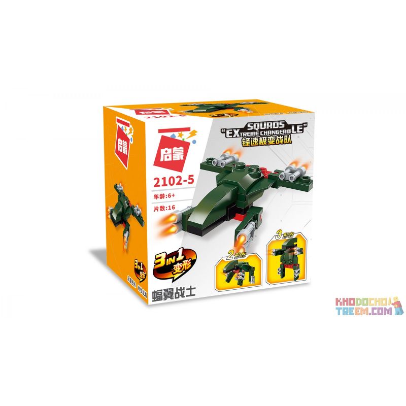 Enlighten 2102 Qman 2102 non  TỐC ĐỘ PHÍA TRƯỚC CỰC KỲ THAY ĐỔI ĐỘI 10 PHONG CÁCH bộ đồ chơi xếp lắp ráp ghép mô hình Creator SQUADS EXTREME CHANGERBLE Sáng Tạo 278 khối