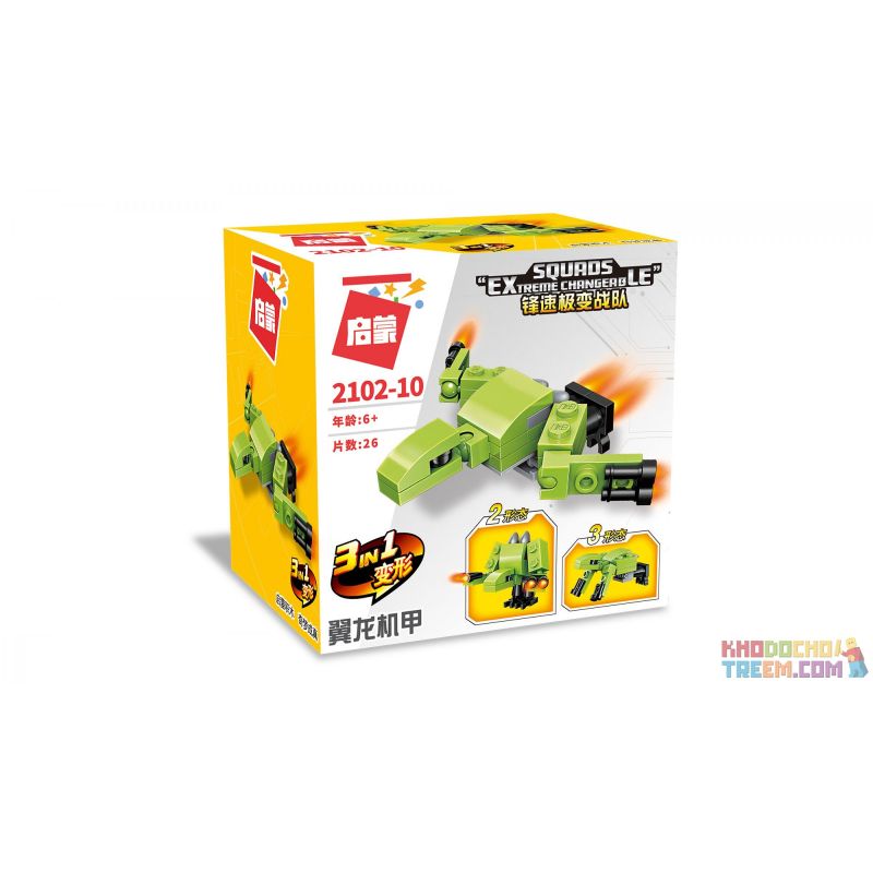 Enlighten 2102 Qman 2102 non  TỐC ĐỘ PHÍA TRƯỚC CỰC KỲ THAY ĐỔI ĐỘI 10 PHONG CÁCH bộ đồ chơi xếp lắp ráp ghép mô hình Creator SQUADS EXTREME CHANGERBLE Sáng Tạo 278 khối