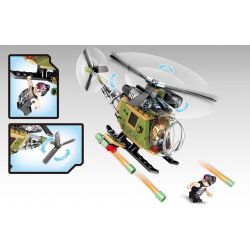 SEMBO 11629 non  TRỰC THĂNG SĂN bộ đồ chơi xếp lắp ráp ghép mô hình Black Gold Cuộc Chiến Vàng Đen 134 khối