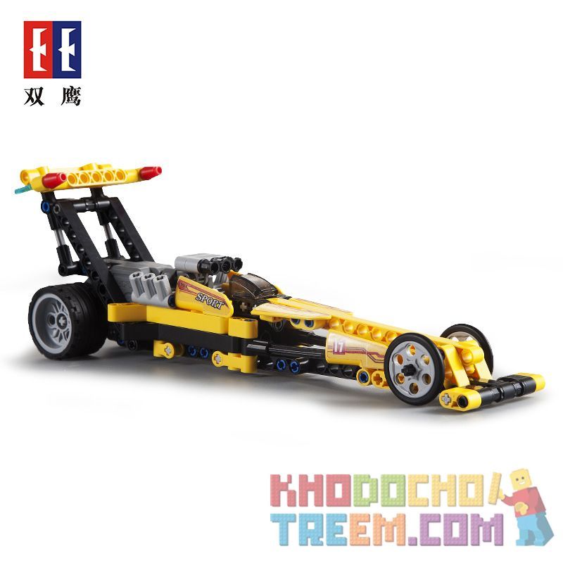 DOUBLEE CADA C52017 52017 non Lego XE ĐUA TỐC ĐỘ THẲNG bộ đồ chơi xếp lắp ráp ghép mô hình Technic Kỹ Thuật Công Nghệ Cao Mô Hình Phương Tiện 151 khối