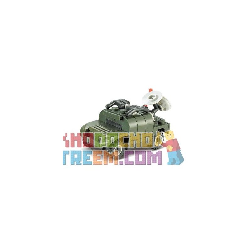 Kazi KY84013 84013 non Lego XE HƯỚNG ĐẠO bộ đồ chơi xếp lắp ráp ghép mô hình Field Army Chiến Trường 44 khối