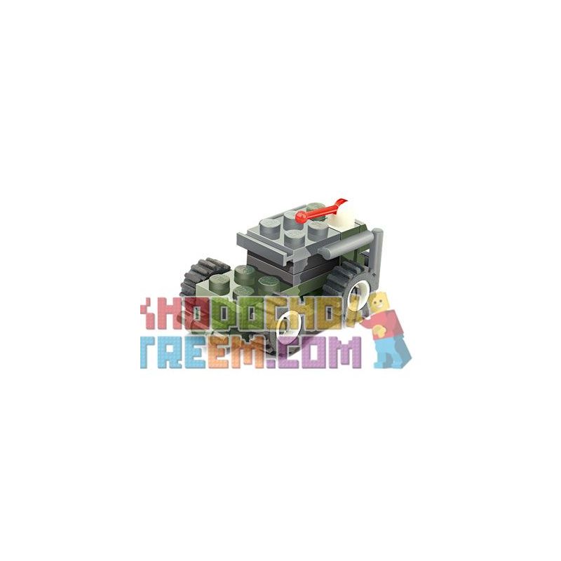 Kazi KY84015 84015 non Lego XE HƯỚNG ĐẠO bộ đồ chơi xếp lắp ráp ghép mô hình Field Army FIELD ARMY RECONNOITRE Chiến Trường 25 khối