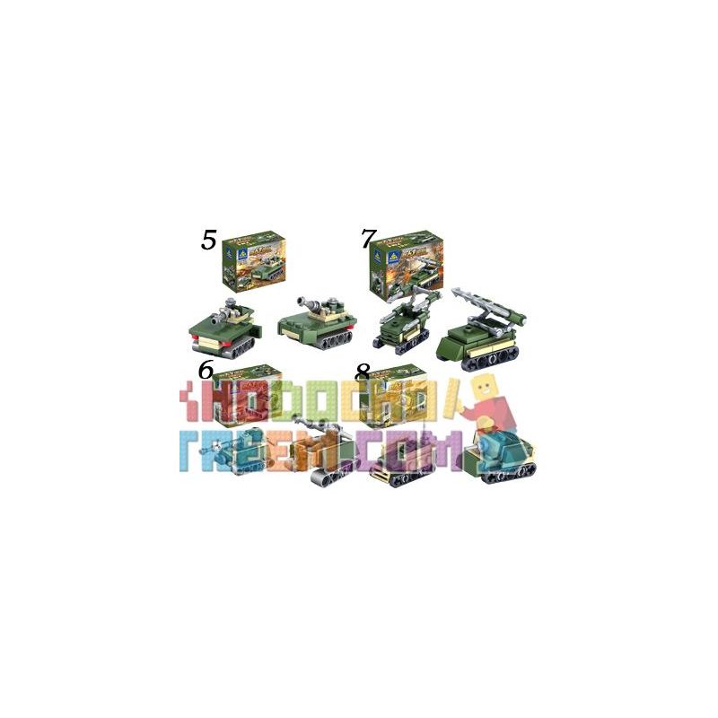 Kazi KY84053 84053 non  16 XE TĂNG bộ đồ chơi xếp lắp ráp ghép mô hình Field Army Chiến Trường