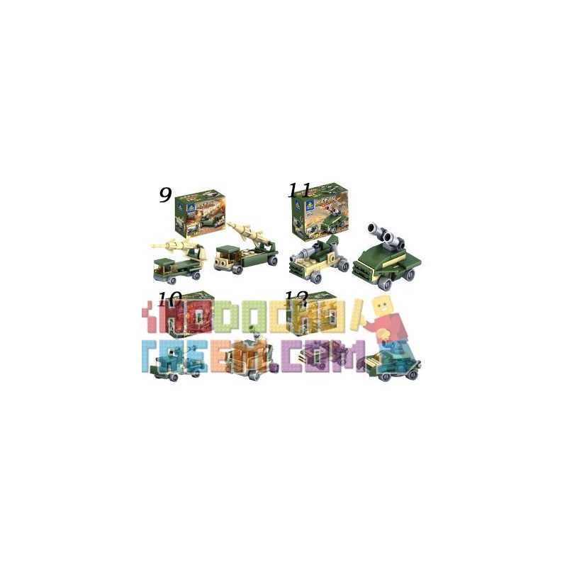 Kazi KY84053 84053 non  16 XE TĂNG bộ đồ chơi xếp lắp ráp ghép mô hình Field Army Chiến Trường