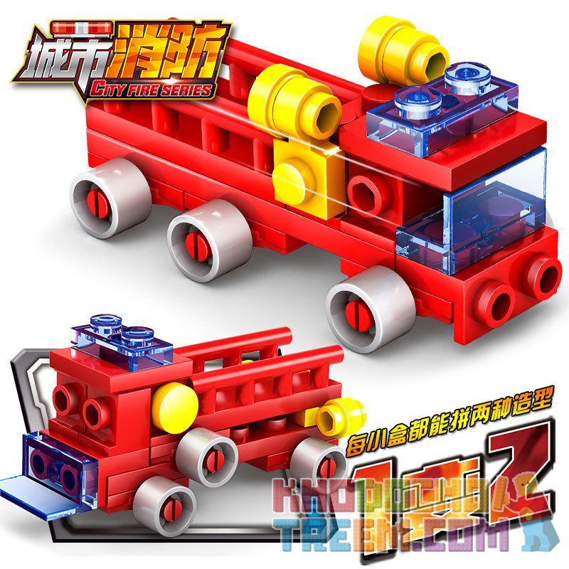 Kazi KY80511 80511 non  LỆNH CHỮA CHÁY 16 KẾT HỢP bộ đồ chơi xếp lắp ráp ghép mô hình Fire Rescure CITY FIRE SERIES Cứu Hỏa