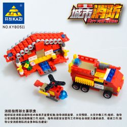 Kazi KY80511 80511 non  LỆNH CHỮA CHÁY 16 KẾT HỢP bộ đồ chơi xếp lắp ráp ghép mô hình Fire Rescure CITY FIRE SERIES Cứu Hỏa