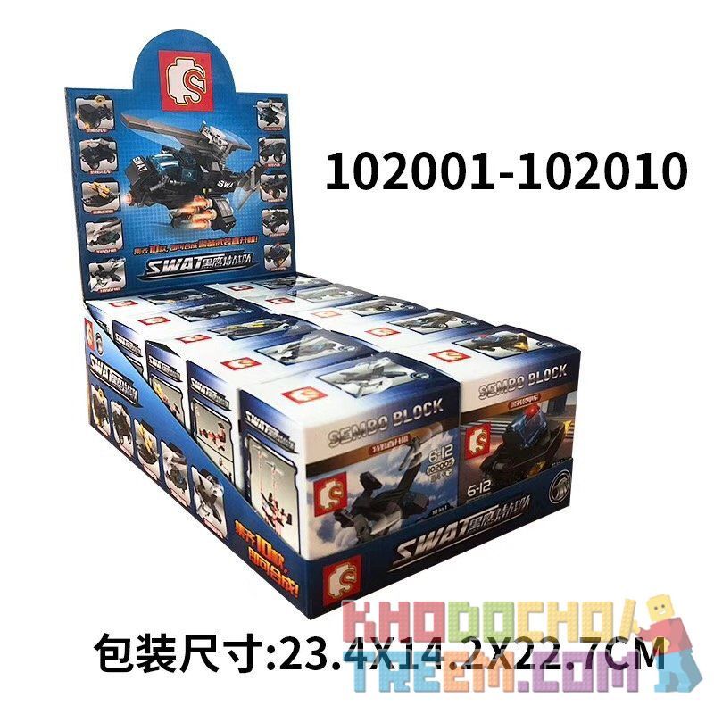 SEMBO 102008 102009 102010 102006 102001 102002 102003 102004 102005 10206 102007 non  10 LOẠI TRỰC THĂNG AN NINH bộ đồ chơi xếp lắp ráp ghép mô hình Swat Special Force Đặc Nhiệm 300 khối