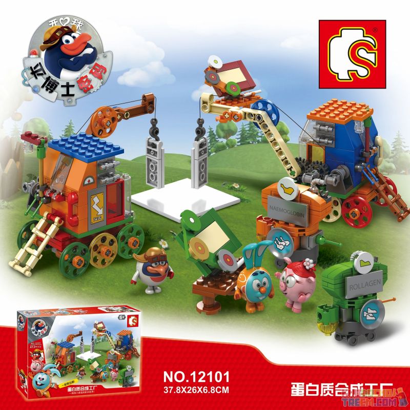 SHENG YUAN SY 12101 Xếp hình kiểu Lego SMESHARIKI Protein Synthesis Factory Nhà máy tổng hợp protein 413 khối SHENG YUAN SY 12101 Xếp hình kiểu Lego SMESHARIKI Protein Synthesis Factory Nhà máy tổng hợp protein 413 khối