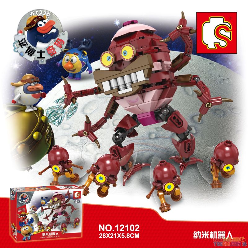 SEMBO 12102 non Lego NANO-ROBOT. bộ đồ chơi xếp lắp ráp ghép mô hình Smeshariki Những Trái Bóng Vui Nhộn 237 khối