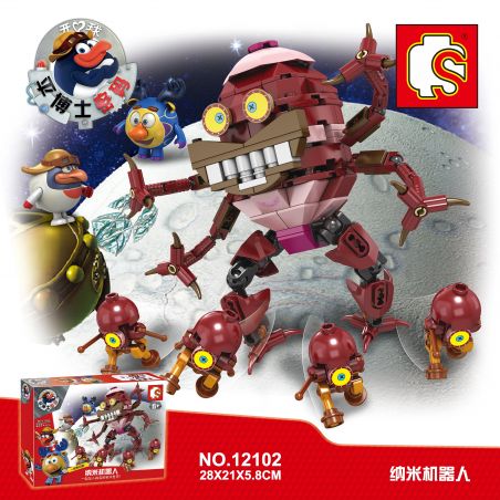 SEMBO 12102 non  NANO-ROBOT. bộ đồ chơi xếp lắp ráp ghép mô hình Smeshariki Những Trái Bóng Vui Nhộn 237 khối