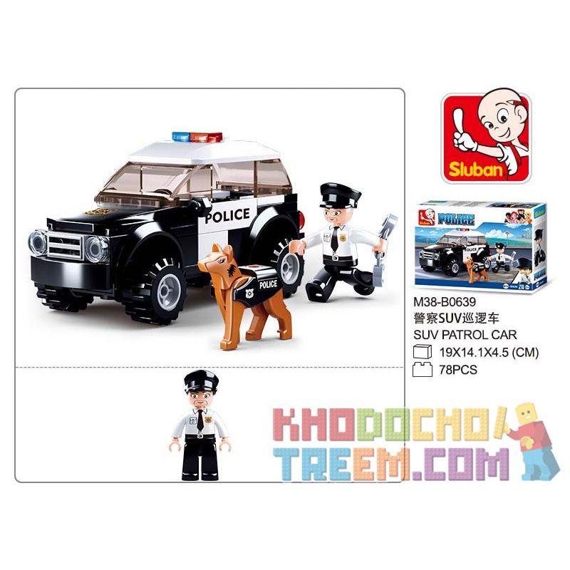 SLUBAN M38-B0639 B0639 0639 M38B0639 38-B0639 non  CẢNH SÁT XE TUẦN TRA SUV bộ đồ chơi xếp lắp ráp ghép mô hình City SUV PATROL CAR Thành Phố 78 khối