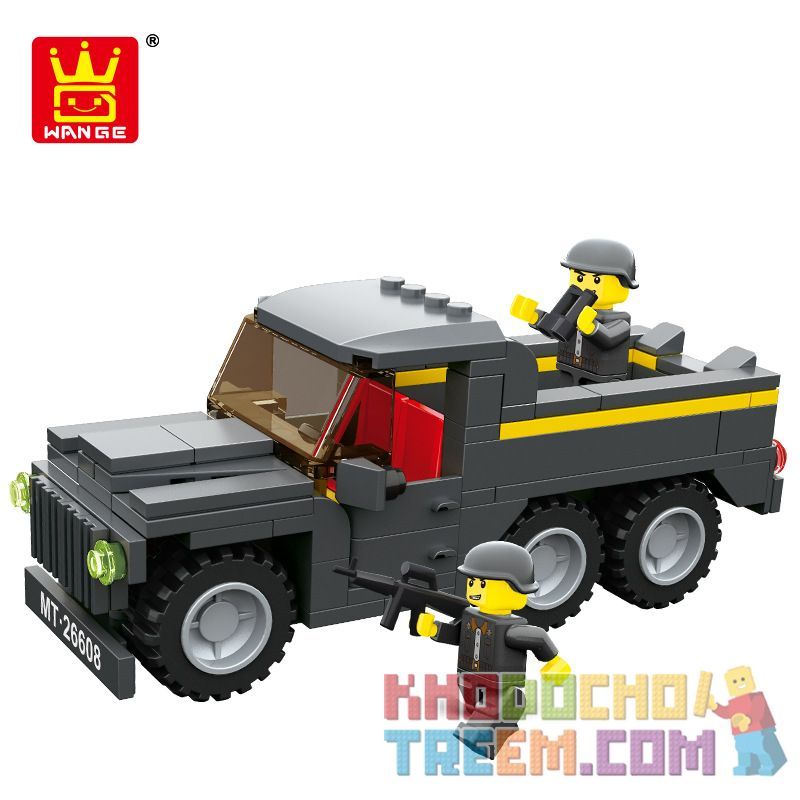 WANGE 2660 non  XE TẢI QUÂN SỰ bộ đồ chơi xếp lắp ráp ghép mô hình Military Army LEGION MILITARY TRUCK Quân Sự Bộ Đội 134 khối