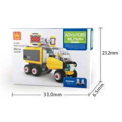 WANGE 3669 non  XE BỌC THÉP TÊN LỬA bộ đồ chơi xếp lắp ráp ghép mô hình Advanced Military MISSILE ARMOURED VEHICLE Quân Đội Công Nghệ Cao 294 khối